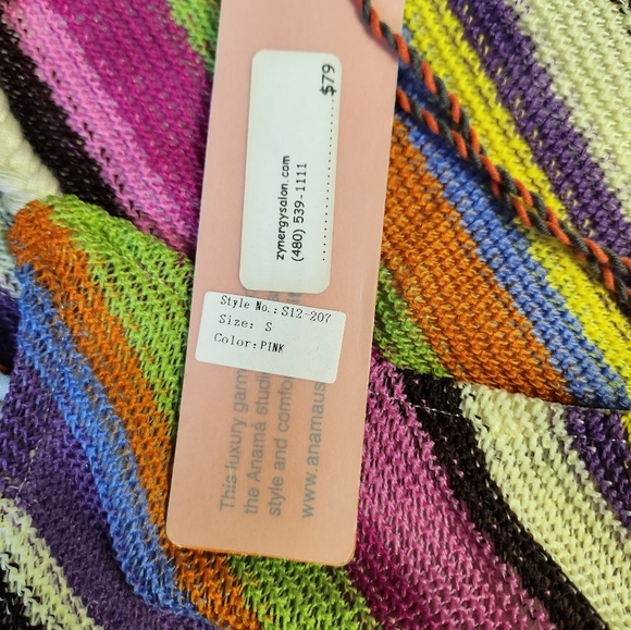 Anama Crochet Striped Mini Dress Swimswuit Coverup Resortwear Summer NWT Small - Picture 11 of 15